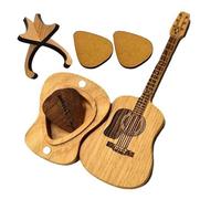 Présentoir de médiators de guitare, vitrine à médiators - Boîte à médiators acoustiques en bois unique Organisateur de médiators de guitare - Boîte à médiators de guitare Support pour médiators de