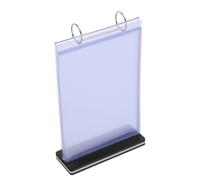 Présentoir de Menu en Plastique pour Restaurant, Bureau, Affichage | Remplacement Facile du Contenu, Design Compact et Moderne, Usage sur Table, Finition Soignée pour Espaces Professionnels