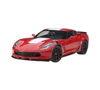 Présentoir De Modèle De Voiture Complet en Métal Moulé À L'échelle 1:18 pour Chevrolet Corvette C7 Z06 C7R Rouge