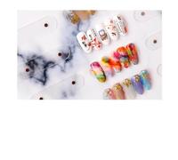 Présentoir de Modèles D’ongles en Acrylique, Motif Marbré | Détachable, Support de Bureau Bracket, pour Magasin et Poste de Manucure