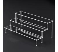 Présentoir de parfum en acrylique - Support de rangement multicouche transparent pour bijoux, objets de collection et figurines, organiseur de bureau amovible à 2 à 5 niveaux (3 couches, 40 cm)