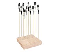 Présentoir de peinture artisanale multi-usage avec plate-forme en bois fin et de modèle à prise confortable pour propriétaire créatif de peinture de figurines