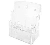 Présentoir de Prospectus à Deux Niveaux Ps pour Bureaux et Documents | Installation Rapide, Rangement de Brochures et Dossiers, Style Élégant Contemporain, Usage Bureau