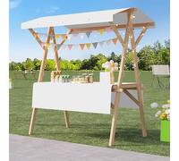 Présentoir de rangement à plusieurs niveaux, chariot de vente portable avec auvent - Stand de vente pliable et mobile, idéal pour les marchés, la restauration de rue, les événements et les f
