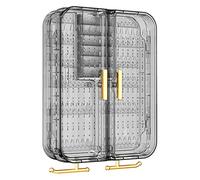 Présentoir de rangement pour bijoux - Organiseur mural, boîte transparente à suspendre | Organiseur de collier, bracelet, bague sans perçage, porte-bijoux pour chambre à coucher, placard, accessoires
