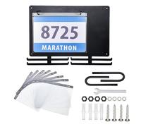 Présentoir De Récompenses En Cours D'exécution - Support Mural En Bois Avec Tableau Noir | Organisateur De Porte-dossards Pour Médailles | Vitrine De Réalisations Sportives Inspirantes Pour Chambre À