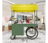 Présentoir de stand de marché, chariot de fournisseur en métal pour les événements extérieurs et les ventes de nourriture de rue