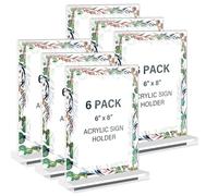 Présentoir de Table A5: 6 Pièces Porte Affiche A5, Porte Menu Transparente Acrylique, Présentoir A5, Chevalet de Table, Porte Menu Restaurant, Porte Presentoir pour Menu, Hôtel, Mariage, Cadre Photo