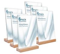 Présentoir de Table A5: 6 Pièces Porte Affiche A5, Porte Menu Transparente Acrylique, Présentoir A5, Chevalet de Table, Porte Menu Restaurant, Porte Presentoir pour Menu, Mariage, Hôtel, Cadre Photo