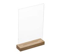 Présentoir de table double face socle bois A4