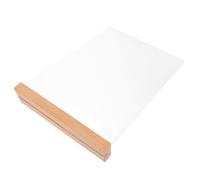 Présentoir de Table en Acrylique avec Base Bois, Élégant et Professionnel | Clarté Nette, Nettoyage Facile, Installation Simple, Bande en Silicone, pour Notices et Marketing