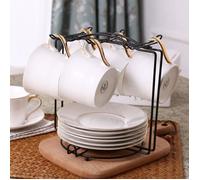 Présentoir de Tasses - JORMFTTE - Noir - Design Contemporain - Stable - 1 Pièce