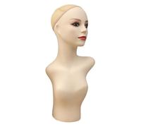 Ｚｉａｌｏｆｉ Présentoir de tête de Mannequin réaliste, support de perruque polyvalent, tête de Mannequin avec épaule pour postiches, chapeaux, fabrication de, 58cm