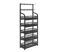 Présentoir de vente au détail, 5 niveaux, étagères de rangement en métal pour un assemblage facile, étagère de gondole dans les supermarchés et la cuisine