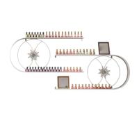 Présentoir de vernis à ongles en métal en forme de U, présentoir multifonctionnel à suspendre, 4 niveaux, présentoir pour cosmétiques, rouges à lèvres, parfums, pour salon (2 pièces)(White,B)