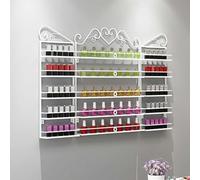 Présentoir de Vernis à Ongles, Organisateur mural de vernis à ongles en métal, présentoir, étagère pouvant contenir plus de 100 bouteilles de vernis à ongles(White)