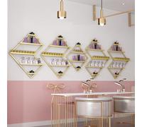 Présentoir de Vernis à Ongles, Organisateur mural de vernis à ongles, présentoir de fournitures d'ongles, étagère de rangement de parfum, support organisateur suspendu for magasin de beauté/ongles(Gol