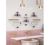 Présentoir de Vernis à Ongles, Organisateur mural de vernis à ongles, présentoir de fournitures d'ongles, étagère de rangement de parfum, support organisateur suspendu for magasin de beauté/ongles(Whi