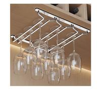 Présentoir De Verres À Pied Suspendu Sous L'armoire | Support De Verre À Vin En Acier Inoxydable 304 | Cintre Organisateur De Rangement De Verre À Vin,3 Rangées,30 Cm (11,8 Pouces)