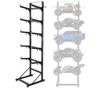 Présentoir de voiture RC 5 niveaux réglable pour modèles à l'échelle 1/8 1/10 1/12 1/18 1/24 - Compatible avec TRX4, SCX10, TRX4M, Ascent-18, FCX18, SCX24 Camions à chenilles avec crochets latéraux
