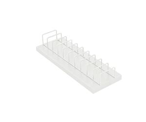 Présentoir d'échantillons de bureau pour salons et vente au détail - Blanc | Petit présentoir d'échantillons de bureau pour organiser les matériaux de foire et les échantillons de vente au détail