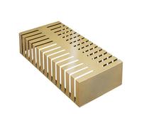 Présentoir D'échantillons De Carrelage À 14 Grilles, Étagère De Présentation for Sol, sans Assemblage, for Carrelage, Pierre Et Matériaux De Construction(Gold,W-1.6cm)