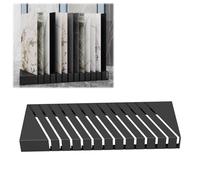 Présentoir d'échantillons de carrelage, présentoir pour Dalles de marbre Noir - Présentoir pour échantillons de carrelage en Pierre et en Bois - Support de Sol de 99 x 20 x 10 cm pour Centre