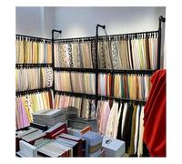 Présentoir D'échantillons De Tissus, Support Mural Pour Échantillons De Tissus, Présentoir Pour Magasin De Textile À Domicile, pour Magasin De Détail, Boutique, Centre Commercial(Black/2,120x240 cm)