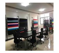 Présentoir D'échantillons De Tissus, Support Mural pour Échantillons De Tissus, Présentoir pour Magasin De Textile À Domicile, pour Magasin De Détail, Boutique, Centre Commercial(Black/1,400x240 cm)