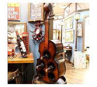 Présentoir décoratif en Bois en Forme de Violoncelle, vitrine autoportante pour Violon à vin Rouge, Décoration de Sol du Bar KTV (Couleur : Marron, Taille : 28,5x18x87cm)