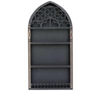 Présentoir d'étagère en cristal pour mur, étagère en cristal gothique en bois, étagères flottantes noires, fenêtre de l'ancienne église 15, 7x7, 8 bibelot d'affichage 'huiles essentielles pour la .