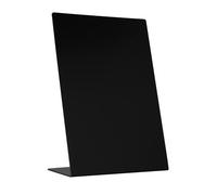 EUROPEL Présentoir de table A4 tableau noir avec support - Tableau ardoise de comptoir en L avec base intégrée - Tableau noir pour restaurant, food truck, mariage, fête