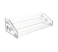 Présentoir échelle en acrylique transparent conçu pour un rangement vertical compact tout en conservant une visibilité complète des articles affichés (niveau 3)