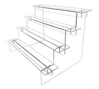 Présentoir échelle en acrylique transparent pour organiser et mettre en valeur figurines, poupées, boucles d'oreilles, bagues et produits de beauté (4ème étage)