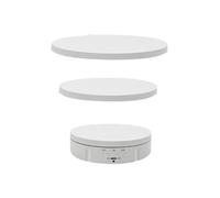Présentoir Électrique Rotatif À 360 Degrés, 10 Kg, 3 Vitesses | Silencieux, Photographie, Accessoire De Prise Vue Vidéo, USB, Base Distante(White)