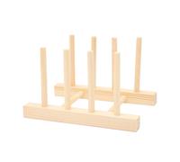 Présentoir Élégant En Bois Pour Nail Art - Support À 3 Compartiments Pour L'art, Les Photos Et L'artisanat - Vitrine Durable Et Élégante