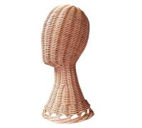 Présentoir élégant en rotin pour chapeaux et perruques, accessoires de coiffure, solution de rangement pour postiches