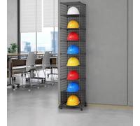 Présentoir empilable en métal - Porte-chapeaux polyvalent et organiseur cube métallique pour le rangement de chapeaux, chaussures et livres