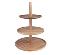 Présentoir en Acacia 3 Niveaux 305(Ø) x 395(H) mm - Olympia
