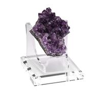 Présentoir en acrylique - 7 x 7 x 6,8 cm, support de vitrine transparent, base pour spécimen de roche minérale, support décoratif | Accueil Boutique Organisateur d'étagères de bureau pour pièc