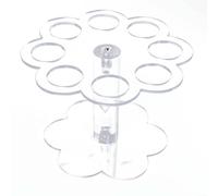 Présentoir en acrylique avec 8 trous pour cornets de crème glacée, idéal pour les fêtes (02)