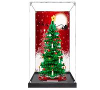 Présentoir en acrylique haute transmission pour modèle d'arbre de Noël Lego 40573, résistant à la poussière et aux chutes, parfait pour les cadeaux, les objets de collection pour adultes (modèle n° A)