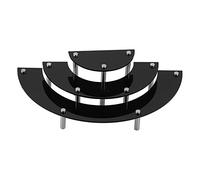 Présentoir En Acrylique Noir Pour Figurine Pop, Organisateur De Parfum Pour Commode, Présentoir à Cupcake En Acrylique à 3 Niveaux En Demi-cercle Pour Collection, Vitrine De Vente Au Détail