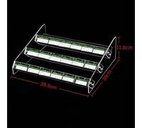 Présentoir en Acrylique - Organisateur de comptoir Multifonctionnel, Support incliné pour vitrine Transparente (Tailles : 60 x 50 x 14,5 cm et 39,5 x 30 x 11,8 cm)