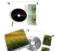 Présentoir en acrylique pour CD et cartes conçu pour un accès facile et une présentation élégante des albums et des photos