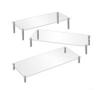 Présentoir en acrylique pour cupcakes, figurines, gâteaux, cosmétiques et bijoux, présentoir transparent multi-tailles pour comptoir de cuisine, boulangerie, décoration d'intérieur (30 x 12,7 x 7 cm)