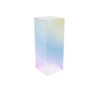 Présentoir en Acrylique Texturé Irisé, Socle Carré 30-90 Cm Résistant à L'usure et aux Chocs, Piédestal Cube Décoratif pour Exposition Mariage et Produits Commerciaux(35x90cm/13.8x35.4 in)