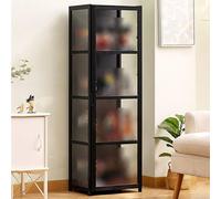 Présentoir en acrylique transparent à 4/5 marches pour objets de collection, vitrine murale, vitrine transparente pour salon et bureau, parfaite pour la décoration de la maison