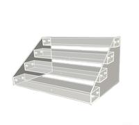 Présentoir en acrylique transparent à 4 niveaux avec étagères multicouches for organiser élégamment les parfums, cosmétiques et articles de décoration (5ème présentoir)(4th display rack)