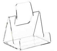 Présentoir en acrylique transparent de 5 mm d'épaisseur avec base élargie pour livres, tablettes et disques - Chevalet multifonction pour la maison, le bureau, la vente au détail